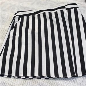 She + Sky stripped wrap-around skirt